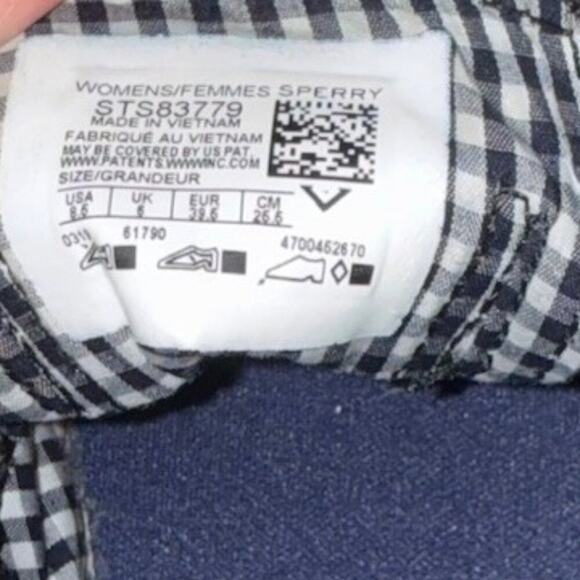 Women's Crest Vibe Gingham Black Sperry Top-Sider Memory Foam Sneaker Size 8.5 - Picture 8 of 11